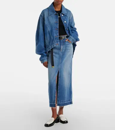 Givenchy High-rise denim midi skirt | Thumbnail 3