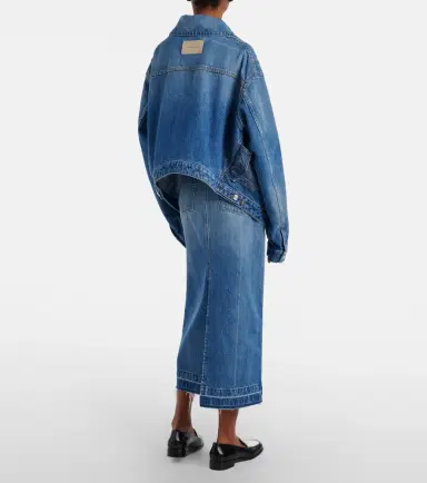 Givenchy High-rise denim midi skirt | Thumbnail 4