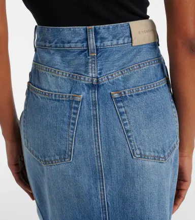 Givenchy High-rise denim midi skirt | Thumbnail 6