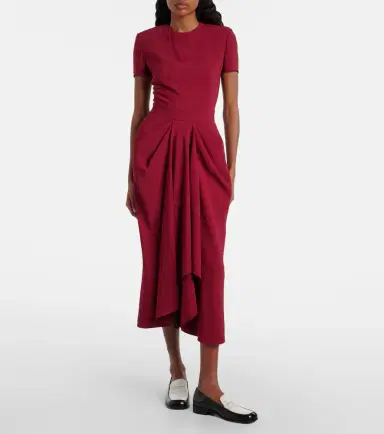 Givenchy Asymmetrical draped midi dress | Thumbnail 4 Givenchy Asymmetrical draped midi dress | Thumbnail 4