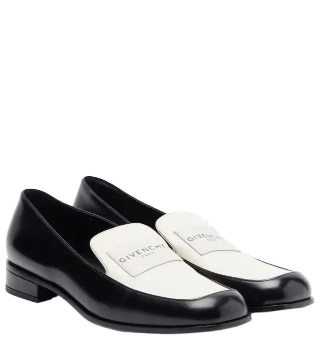 Label leather loafers