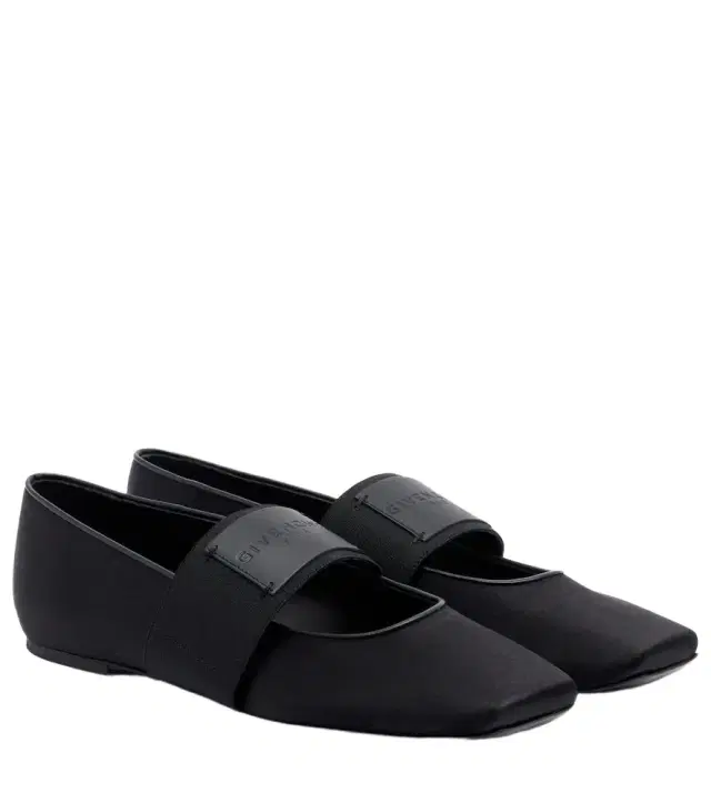 Sliced Square satin ballet flats