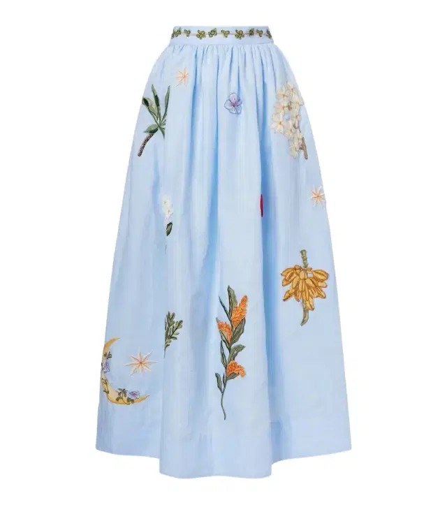 Agua by Agua Bendita x Andrea Wild Tangelo linen maxi skirt