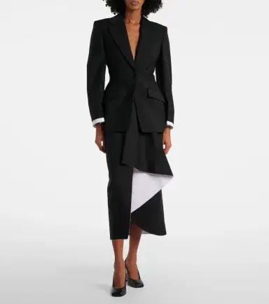 Givenchy Draped wool and mohair midi skirt | Thumbnail 5 Givenchy Draped wool and mohair midi skirt | Thumbnail 5