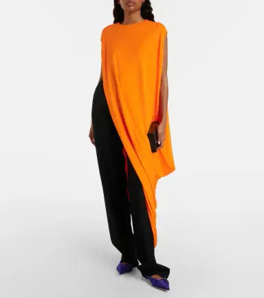 Tom Ford Asymmetric draped crêpe jersey top | Thumbnail 4