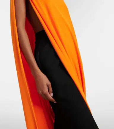 Tom Ford Asymmetric draped crêpe jersey top | Thumbnail 6