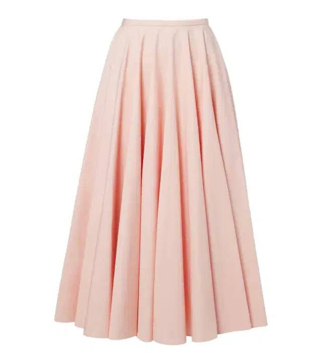 Cotton midi skirt