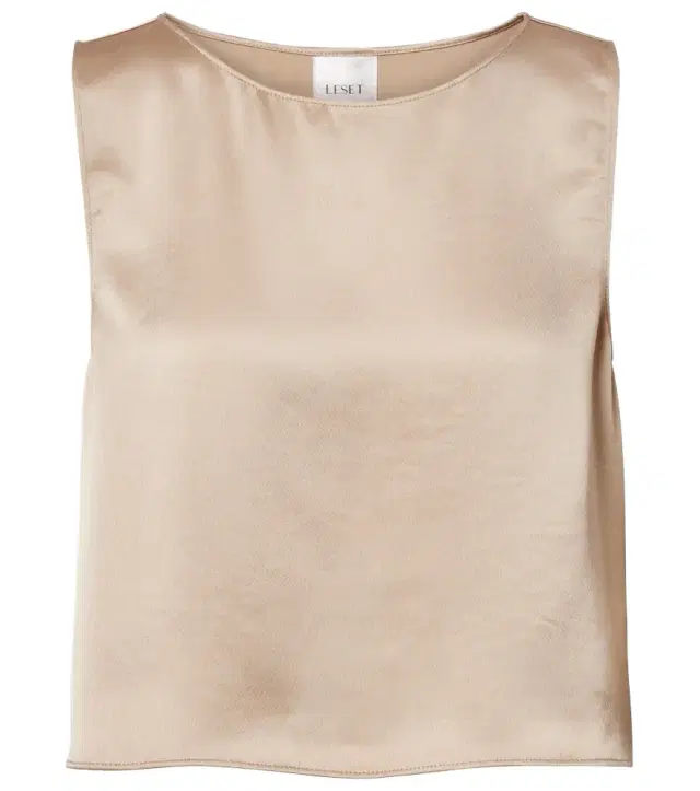 Leset Barb satin top
