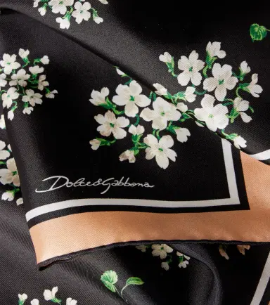 Dolce & Gabbana Floral silk twill scarf | Thumbnail 2
