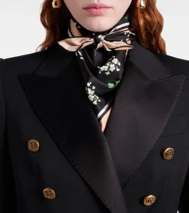 Dolce & Gabbana Floral silk twill scarf | Thumbnail 4