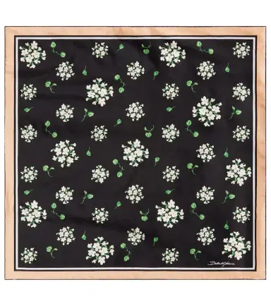 Dolce & Gabbana Floral silk twill scarf | Thumbnail 1