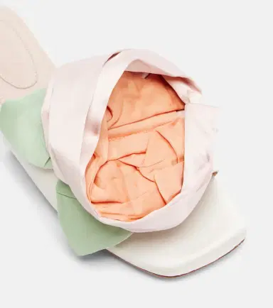 Simone Rocha Floral-appliqué satin slides | Thumbnail 2