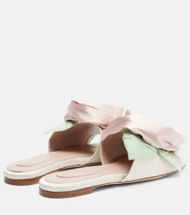 Simone Rocha Floral-appliqué satin slides | Thumbnail 3