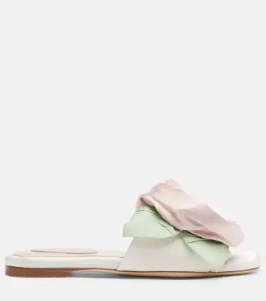 Simone Rocha Floral-appliqué satin slides | Thumbnail 4