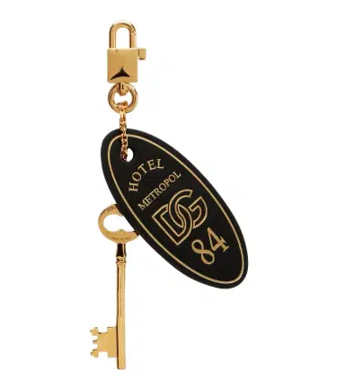 Dolce & Gabbana Leather-trimmed bag charm | Thumbnail 1 Dolce & Gabbana Leather-trimmed bag charm | Thumbnail 1