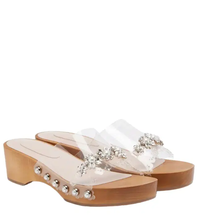 Simone Rocha Embellished PVC clogs
