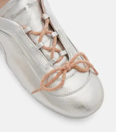 Simone Rocha Cutout metallic leather sneakers | Thumbnail 2