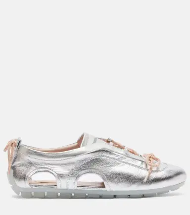 Simone Rocha Cutout metallic leather sneakers | Thumbnail 3