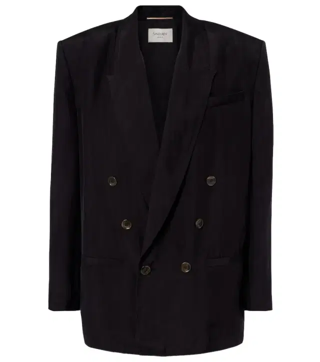 Saint Laurent Double-breasted silk blazer