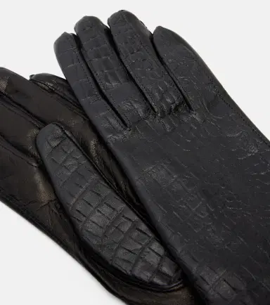 TOTEME Croc-effect leather gloves | Thumbnail 2