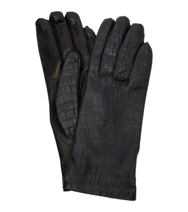 TOTEME Croc-effect leather gloves | Thumbnail 1