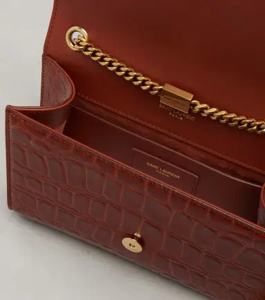 Saint Laurent Kate Small croc-effect leather shoulder bag | Thumbnail 3 Saint Laurent Kate Small croc-effect leather shoulder bag | Thumbnail 3