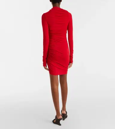 Rick Owens Lilies Svita jersey ruched minidress | Thumbnail 3