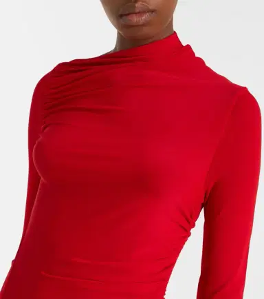 Rick Owens Lilies Svita jersey ruched minidress | Thumbnail 4