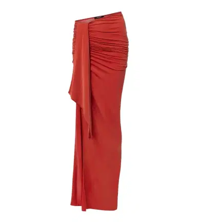 Balmain Draped jersey maxi skirt | Thumbnail 1