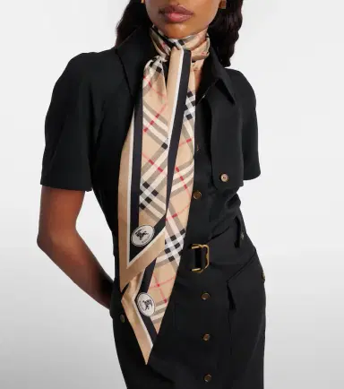 Burberry Check silk scarf | Thumbnail 4