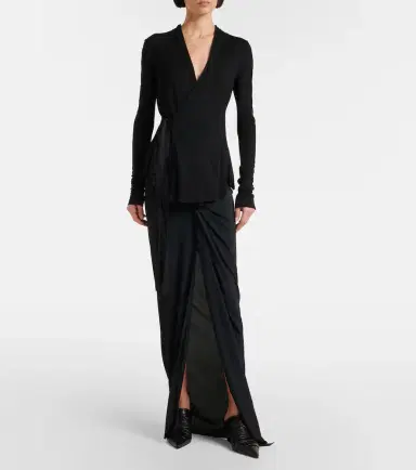 Rick Owens Lilies jersey maxi skirt | Thumbnail 4