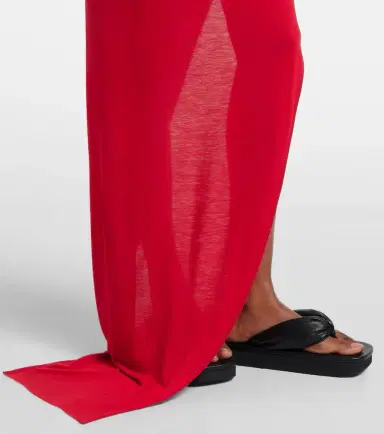 Rick Owens Aaliyah one-shoulder sheer gown | Thumbnail 3