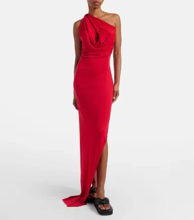 Rick Owens Aaliyah one-shoulder sheer gown | Thumbnail 5