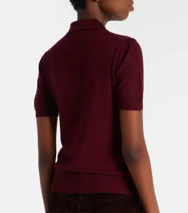 Miu Miu Logo wool polo sweater | Thumbnail 4