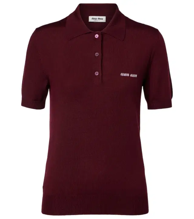 Logo wool polo sweater