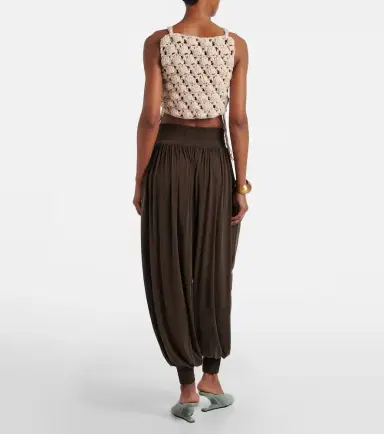 Balmain Shirred jersey balloon pants | Thumbnail 3