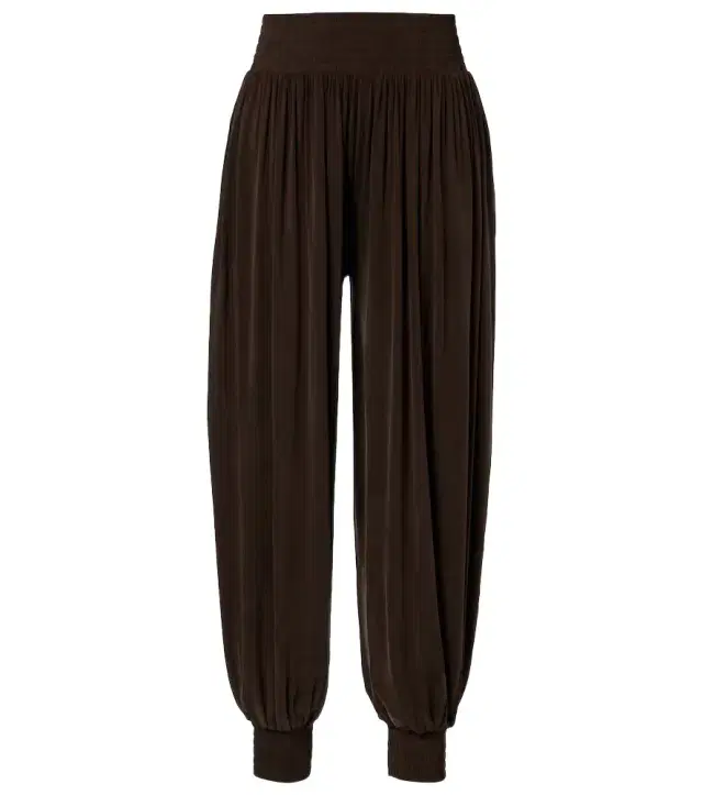 Shirred jersey balloon pants