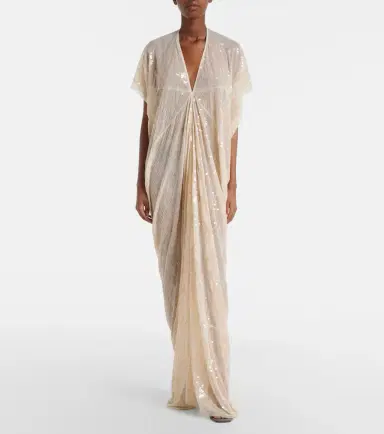 Rick Owens Lilies gathered sequined tulle gown | Thumbnail 3