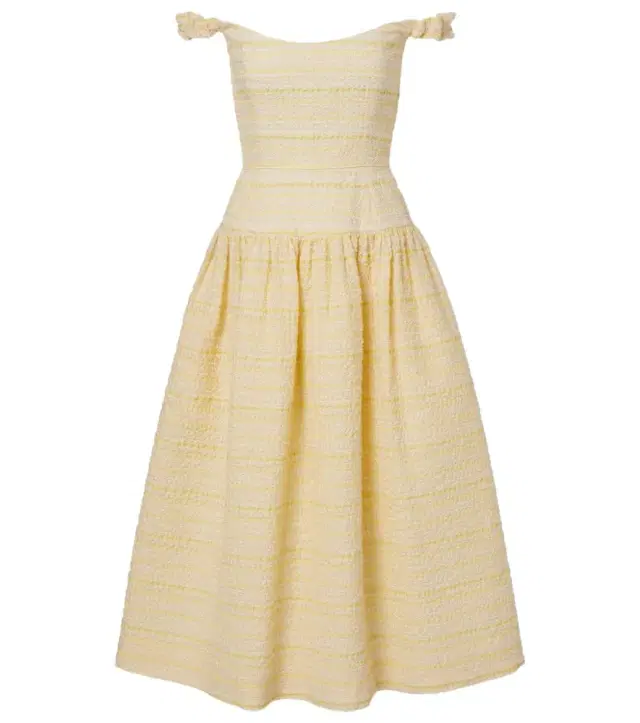 Georgie cotton-blend organza midi dress