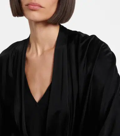 Rick Owens Half Moon satin jersey cape | Thumbnail 3