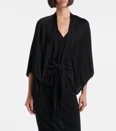 Rick Owens Half Moon satin jersey cape | Thumbnail 5