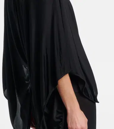 Rick Owens Half Moon satin jersey cape | Thumbnail 6