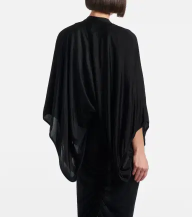 Rick Owens Half Moon satin jersey cape | Thumbnail 7