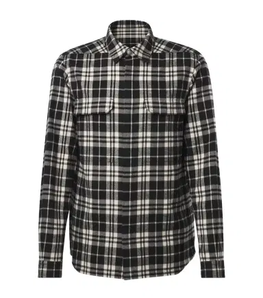 Rick Owens Temple plaid cotton overshirt | Thumbnail 1