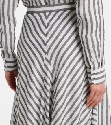 Ralph Lauren Collection Shamus striped linen maxi skirt | Thumbnail 3