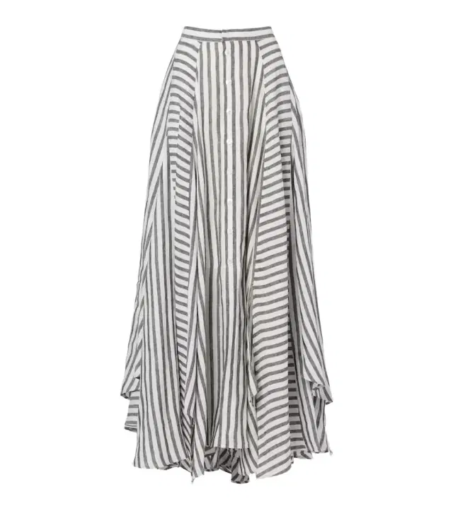 Shamus striped linen maxi skirt