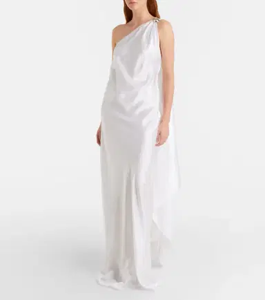 Ralph Lauren Collection Posie one-shoulder satin gown | Thumbnail 6