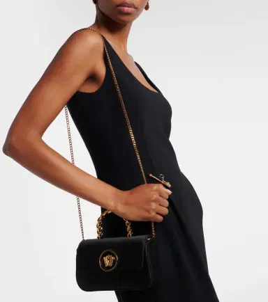 Versace La Medusa Mini satin top-handle bag | Thumbnail 4 Versace La Medusa Mini satin top-handle bag | Thumbnail 4