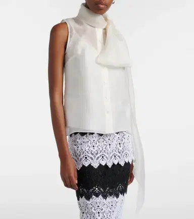 Carolina Herrera Tie-neck silk top | Thumbnail 5