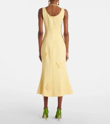 Leo Lin Emily floral-appliqué midi dress | Thumbnail 4